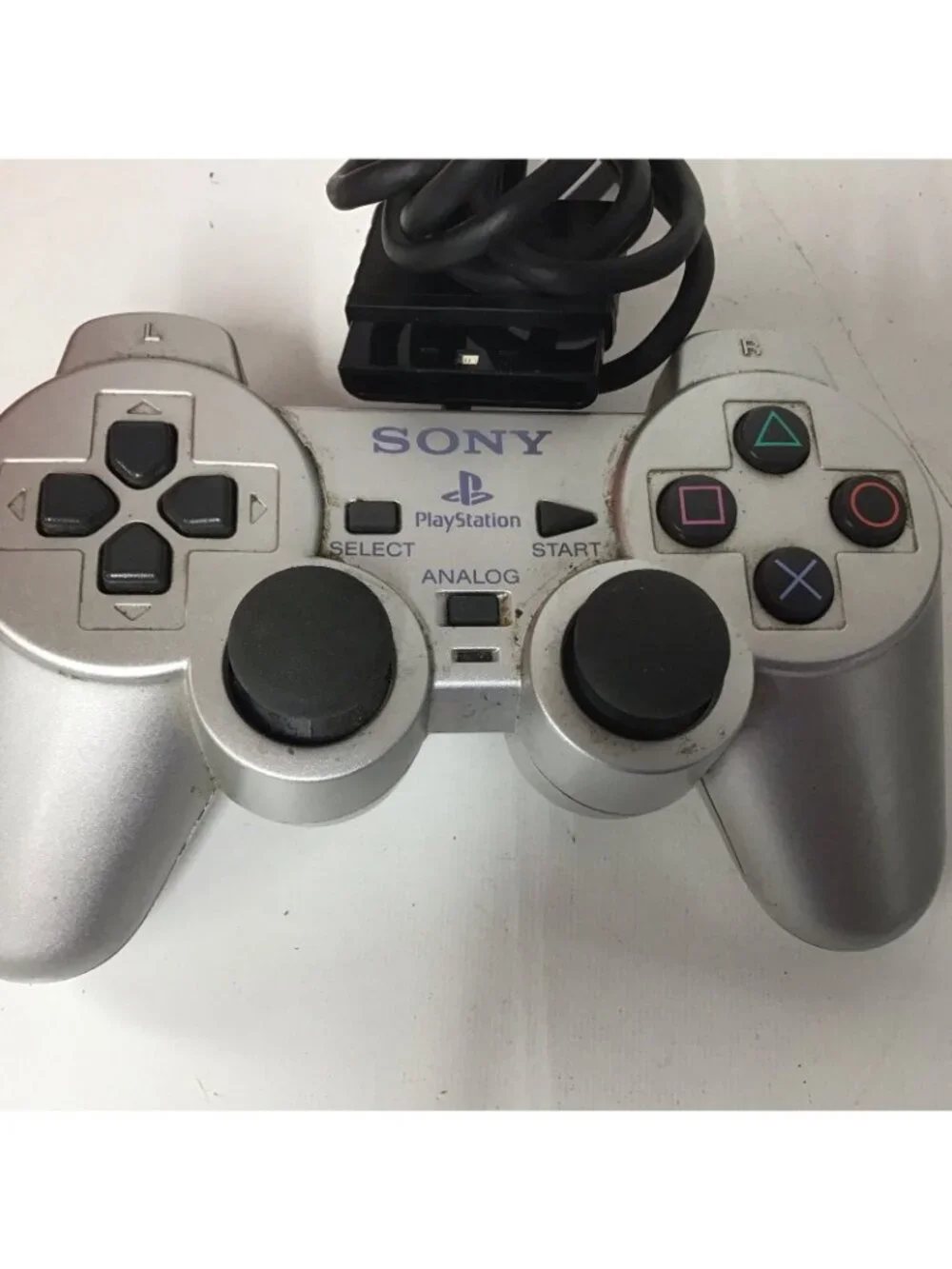 Official Sony PS2 Controller OEM PlayStation 2 DualShock 2 Silver WORKS PERFECT!
